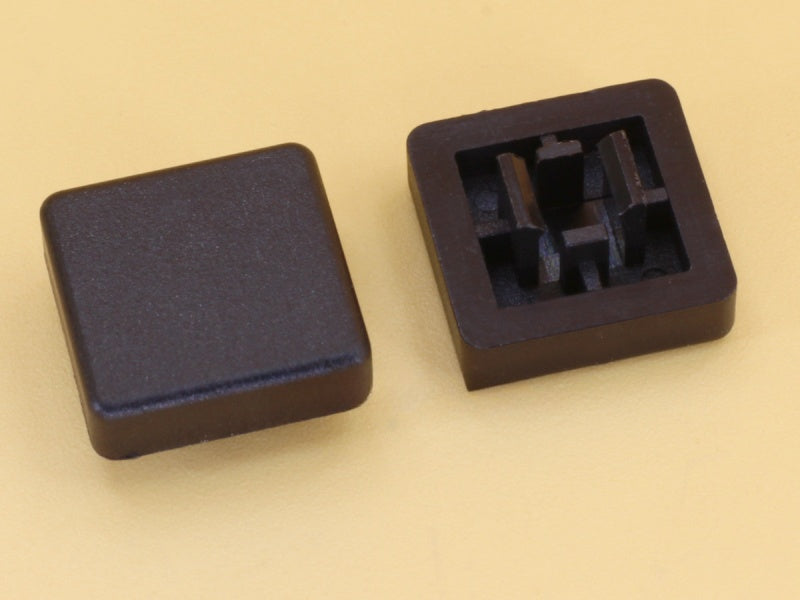 Black Cap S12 Square Stem 3.8mm for Switches 12x12x7.3mm