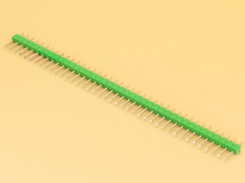2.54mm 40x1 Green Male Straight Header Strip Height 11mm