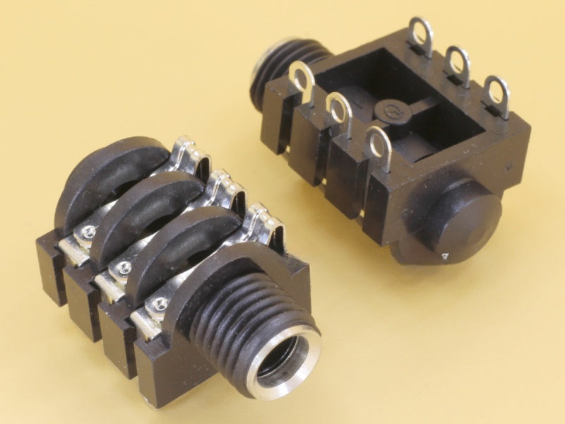 Headphone 6.35mm 1/4" 3 pin Stereo Audio Socket without Nut