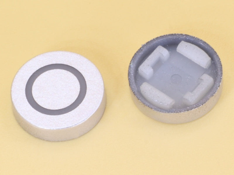 Circle Silver Cap R10 for Switch 6x6x7.2H LED
