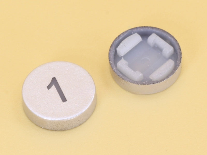 Number 1 Silver Cap R10 for Switch 6x6x7.2H LED