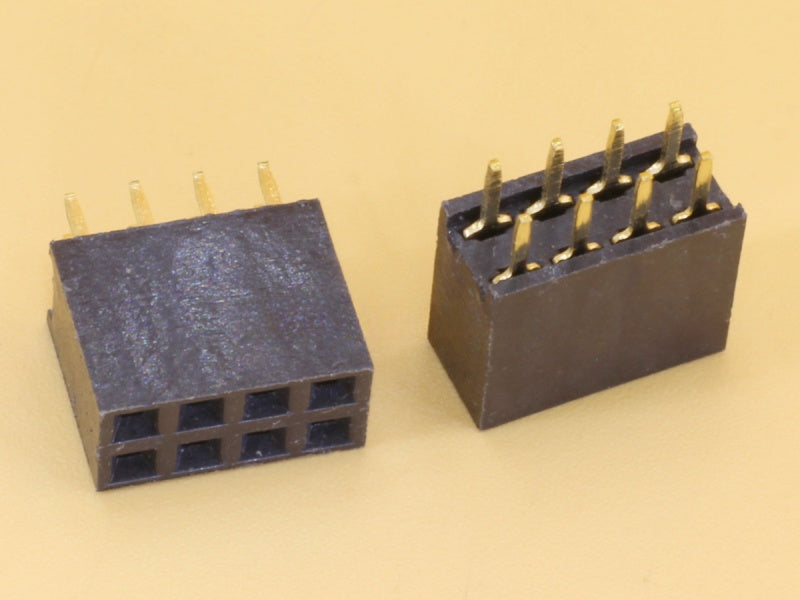 2x4 8P 2.54mm Female Straight Double Row Header Strip