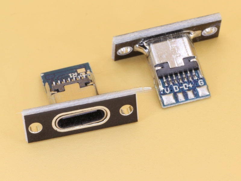 USB Type-C 4P Panel Mount Data+Power