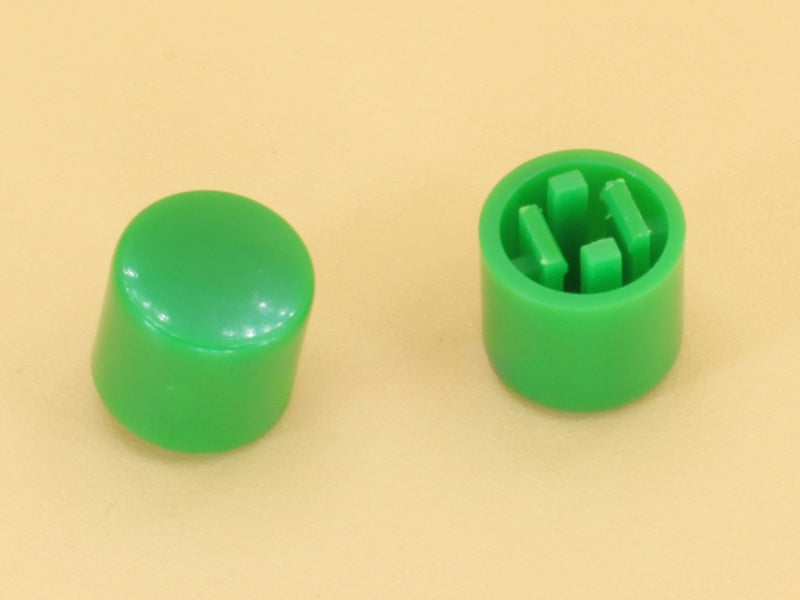 Green Cap R6.7 Square Stem 2.4mm for Switches 6x6x7.3mm