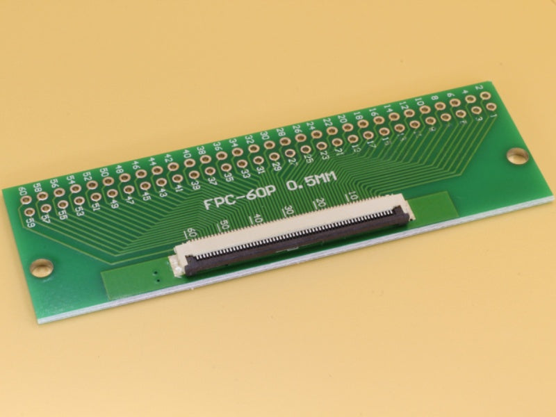 60 Pin PCB with 0.5mm FFC Connector Soldered