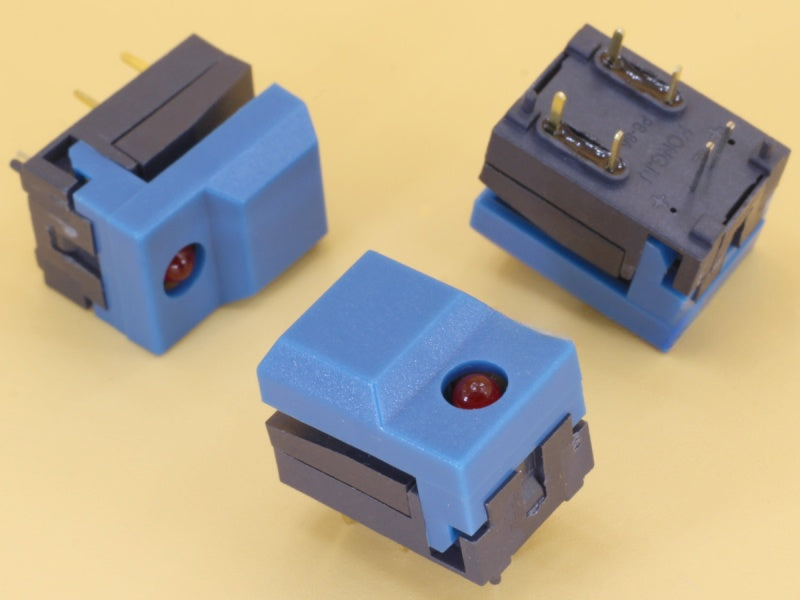 Key Switch 17x12.5mm Blue with LED Light