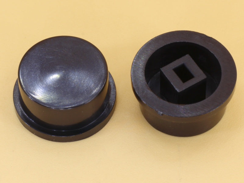 Black Cap rectangle stem 3x2mm for Push Switches 5.8-7-8-8.5mm