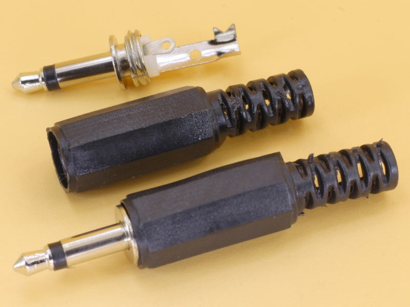 Audio 2P Mono Jack Plug 3.5mm Solder Type
