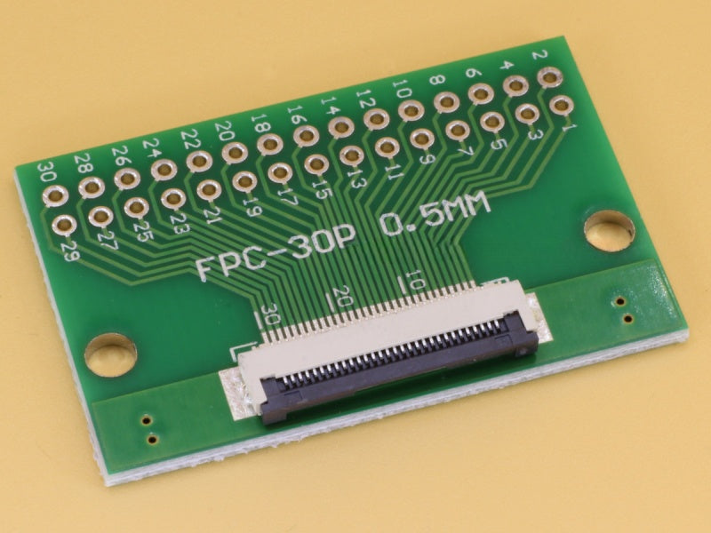 30 Pin PCB with 0.5mm FFC Connector Soldered