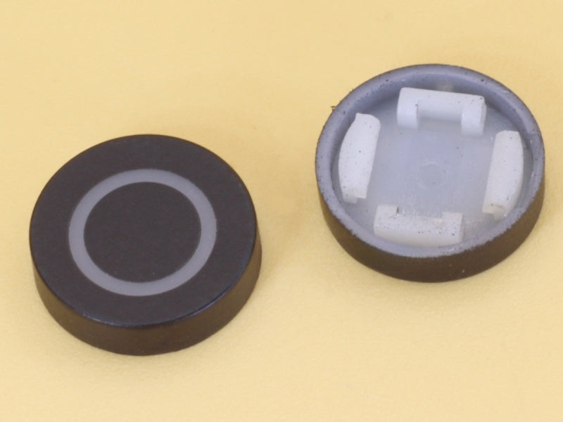Circle Black Cap R10 for Switch 6x6x7.2H LED