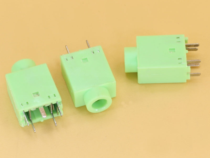Stereo Audio Socket 5P Vertical - Green
