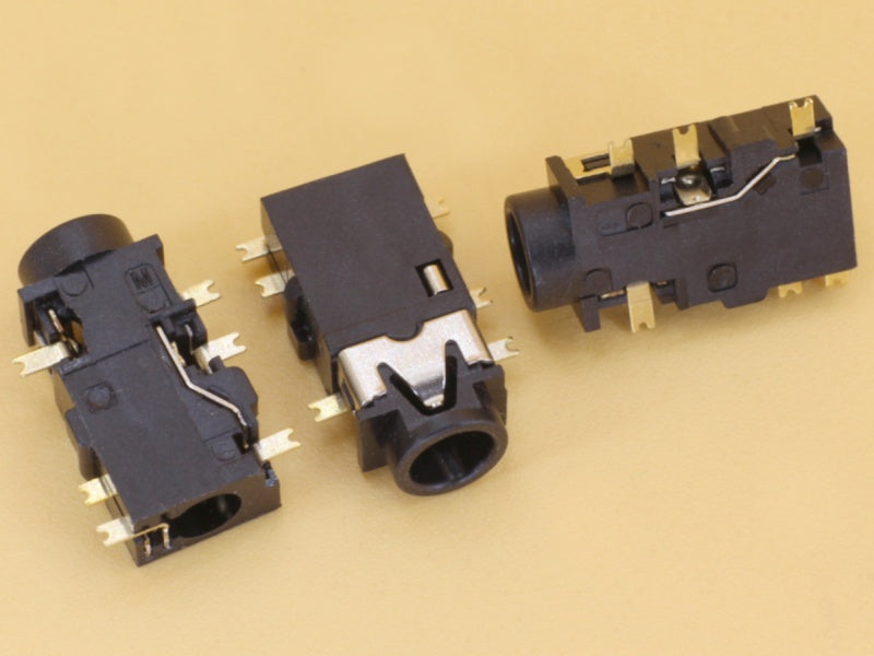 Stereo Socket 3.5mm 6P SMD PCB Mid Mount
