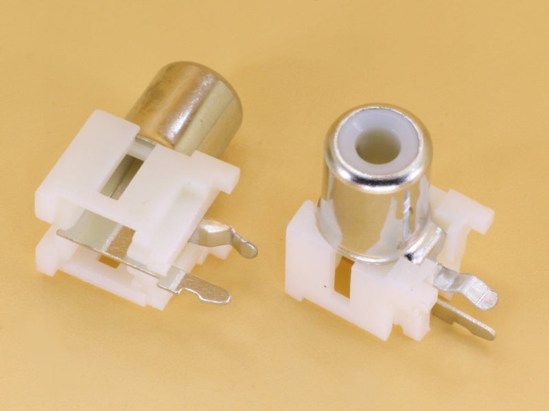 RCA 2 Pin Female Audio Video White