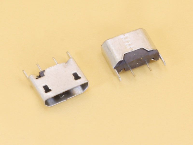 Micro USB 2 pin flat entry vertical for power only