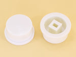 White Cap rectangle stem 3x2mm for Push Switches 5.8-7-8-8.5mm