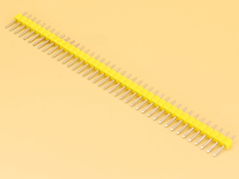 2.54mm 40x1 Yellow Male Straight Header Strip Height 11mm