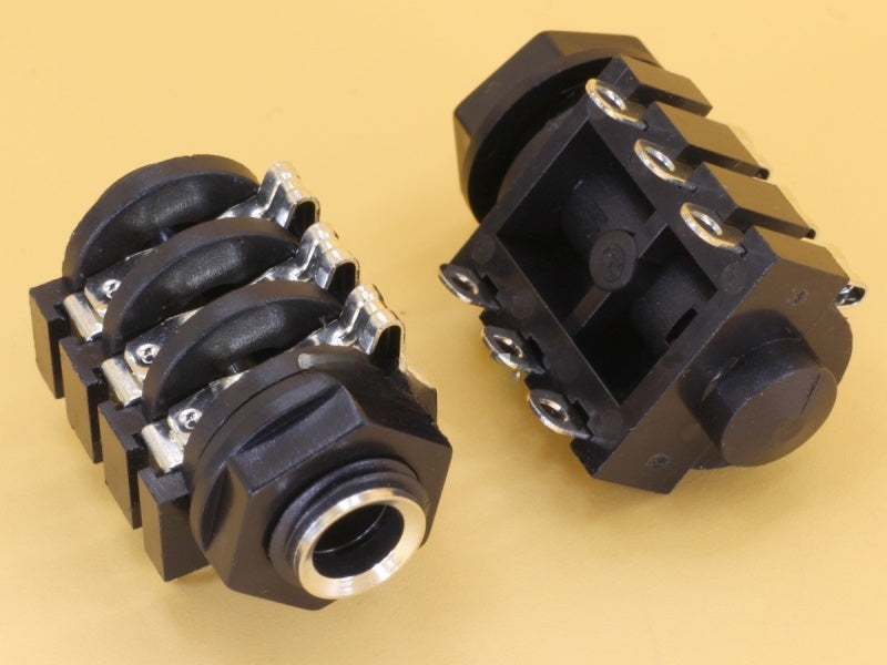 Headphone 6.35mm 1/4" 3 pin Stereo Audio Socket Panel Mount