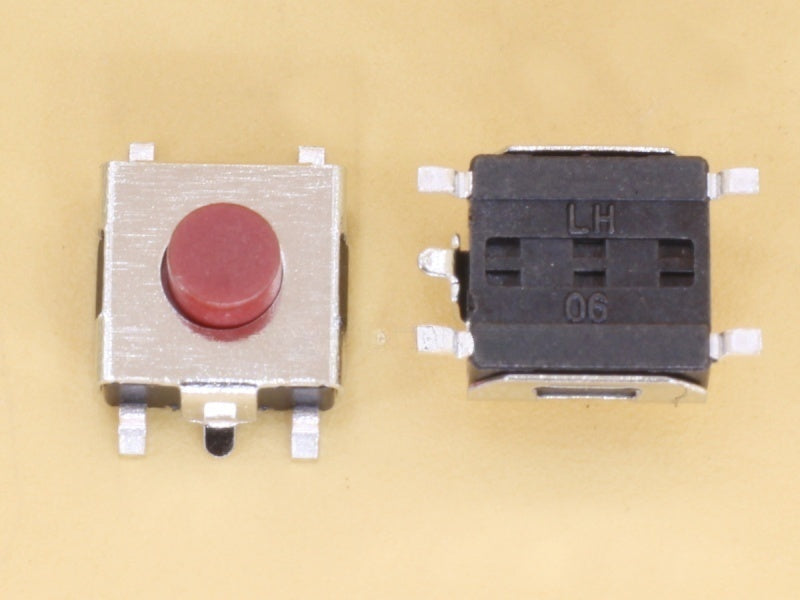 Tactile Switch SMD Red 6.5x6.5x3.4mm
