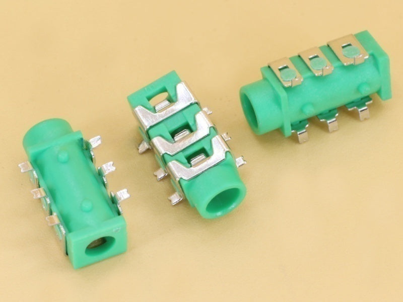 Stereo Socket - 3.5mm - SMD 6P - Green