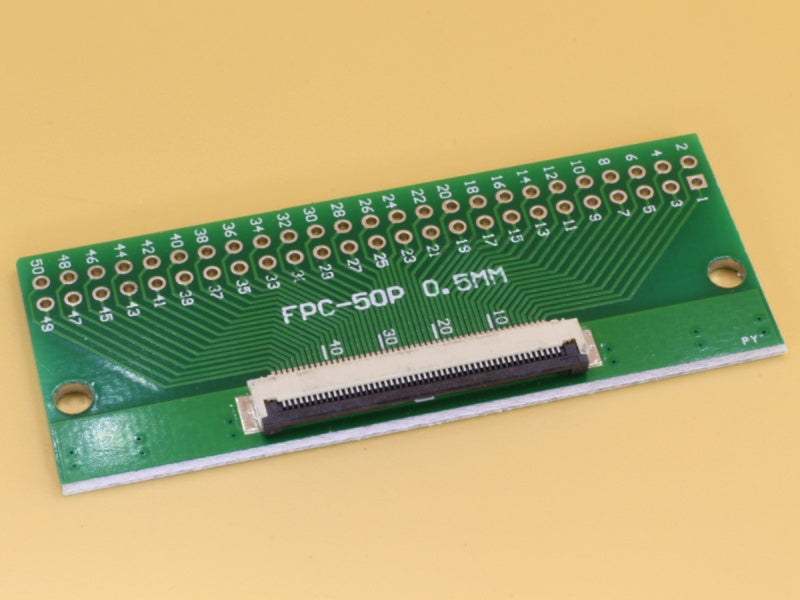 50 Pin PCB with 0.5mm FFC Connector Soldered