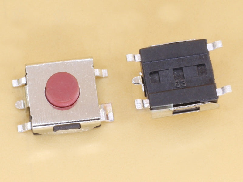 Tactile Switch SMD Red 6.5x6.5x3.1mm