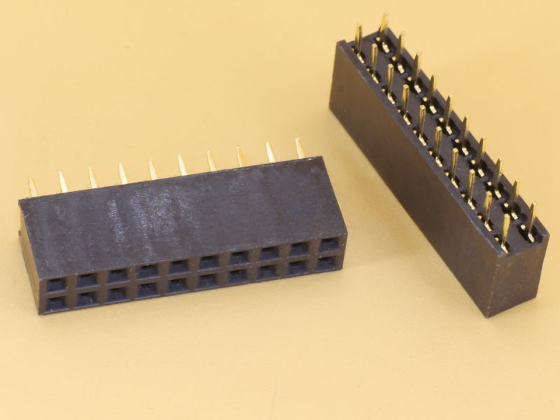 2x10 20P 2.54mm Female Straight Double Row Header Strip
