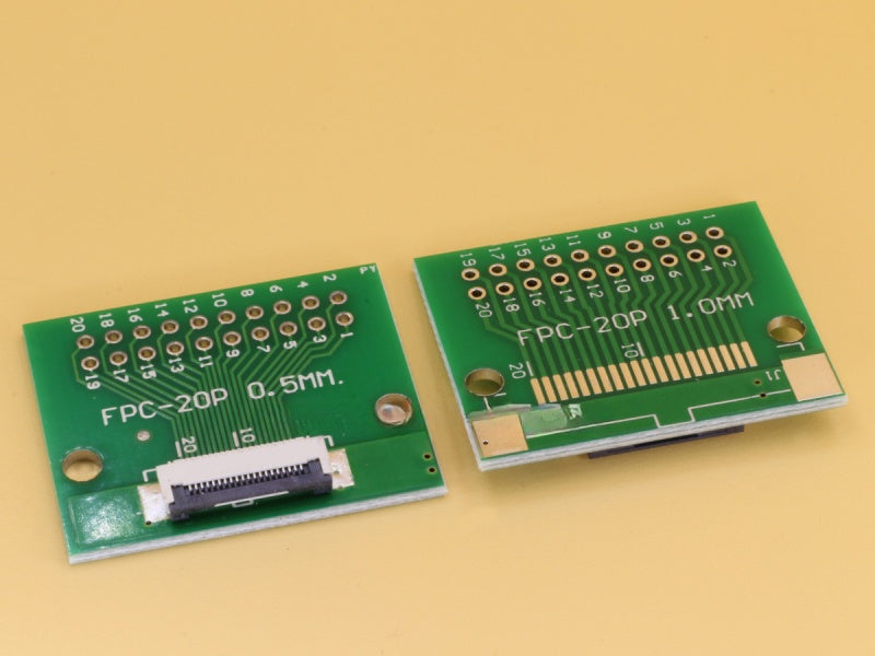 20 Pin PCB with 0.5mm FFC Connector Soldered