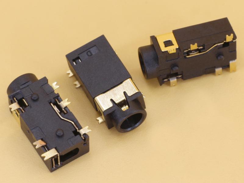 Stereo Socket 3.5mm 6P SMD Height 4.5mm