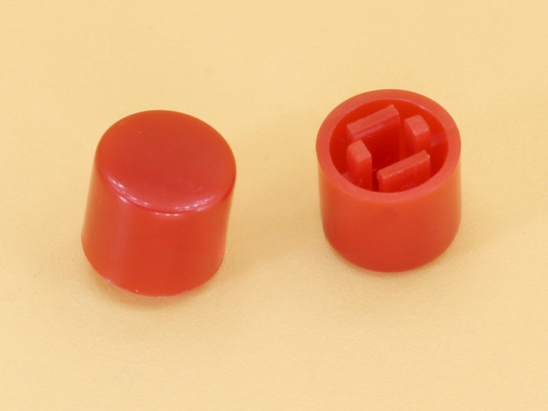 Red Cap R6.7 Square Stem 2.4mm for Switches 6x6x7.3mm