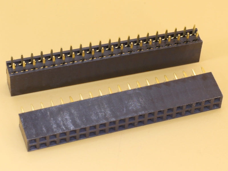 2x20 40P 2.54mm Female Straight Double Row Header Strip