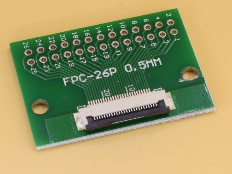 26 Pin PCB with 0.5mm FFC Connector Soldered