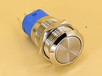 Metal Switch 16mm - Push to ON/OFF Latch - IP65 - No light