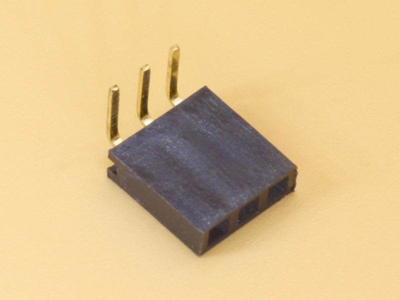 1x3 2.54mm Female Right Angle Single Row Header Strip