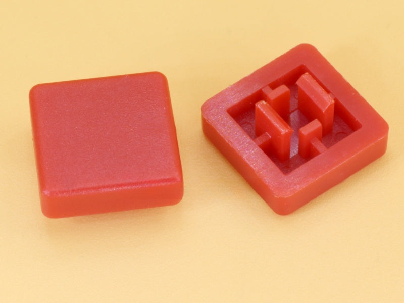 Red Cap S12 Square Stem 3.8mm for Switches 12x12x7.3mm