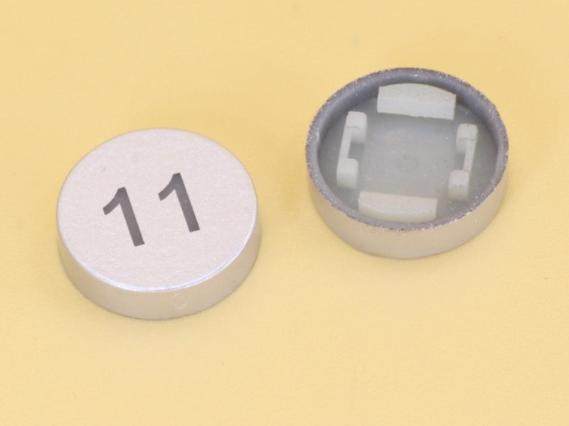 Number 11 Silver Cap R10 for Switch 6x6x7.2H LED