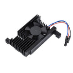 Dedicated All-In-One aluminum alloy cooling fan for Raspberry Pi 4B, PWM speed adjustment, Better Cooling