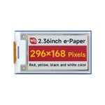 2.36inch E-Paper Module (G), 296x168, Red/Yellow/Black/White