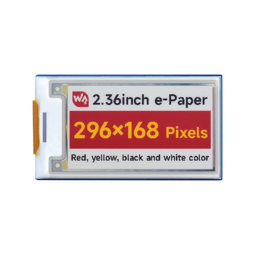 2.36inch E-Paper Module (G), 296x168, Red/Yellow/Black/White