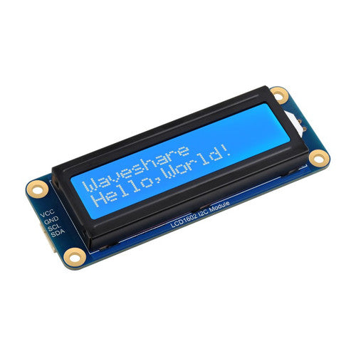 16x2 Character LCD Display I2C White Text Blue Background 3.3V/5V