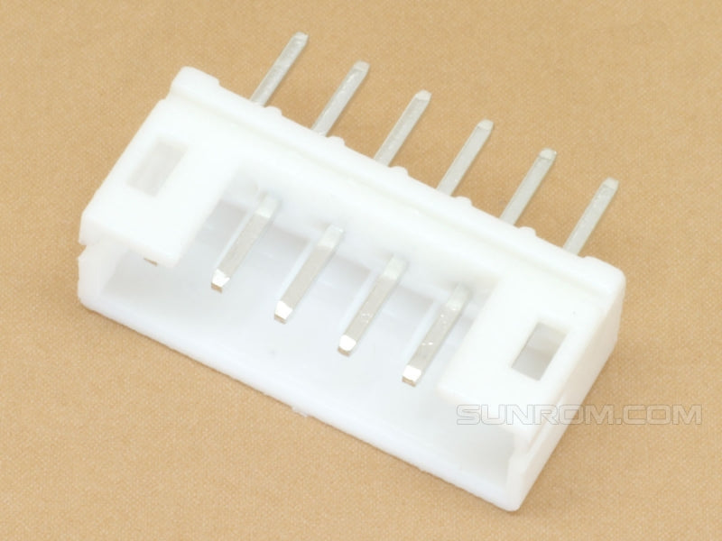 6 pin JST PH 2.0mm Through Hole Header Vertical Straight Top Entry