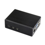 Aluminum Stripe Grooved Case For Raspberry Pi 5, Built-In Cooling Fan And Heatsink Pillars