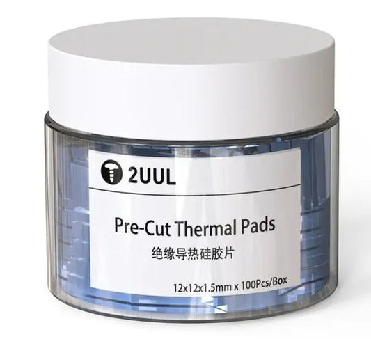 2UUL SC02 Pre-Cut Thermal Silicone Pads 12x12x1.5mm 100Pcs/Box