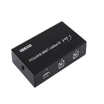 2 Port USB 2.0 Selector Switch Sharing Switcher Adapter Hub for Sharing 1 USB Device