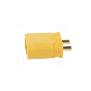 Amass XT30AW-M – XT30AW Male Connector (Gold-Plated, Yellow)
