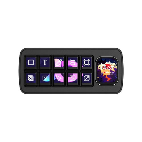 MK10 AI Voice Control Panel Onboard 10x0.85inch LCD And 2.01inch Secondary Screen