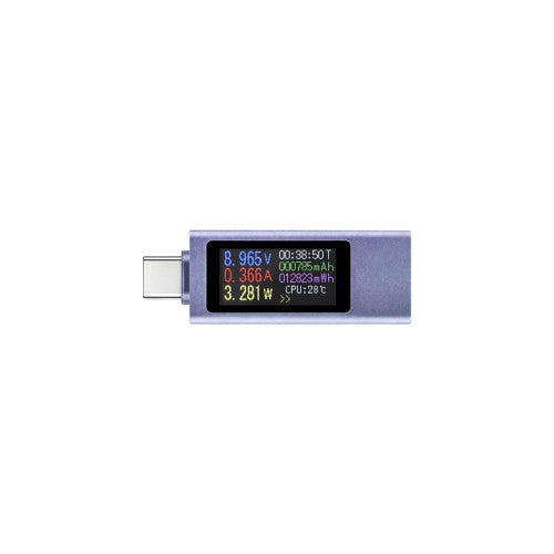 0.96-inch USB-C Power Meter, Power-off Data Storage And Real-time Status Monitoring