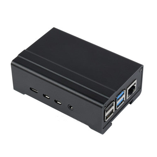 Aluminum Case for Raspberry Pi 4 with Cooling Fan and Heatsinks DIN Rail Mount