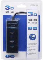 USB 3.0 Port With Super Speed 5 Gbps 4 Port USB Hub