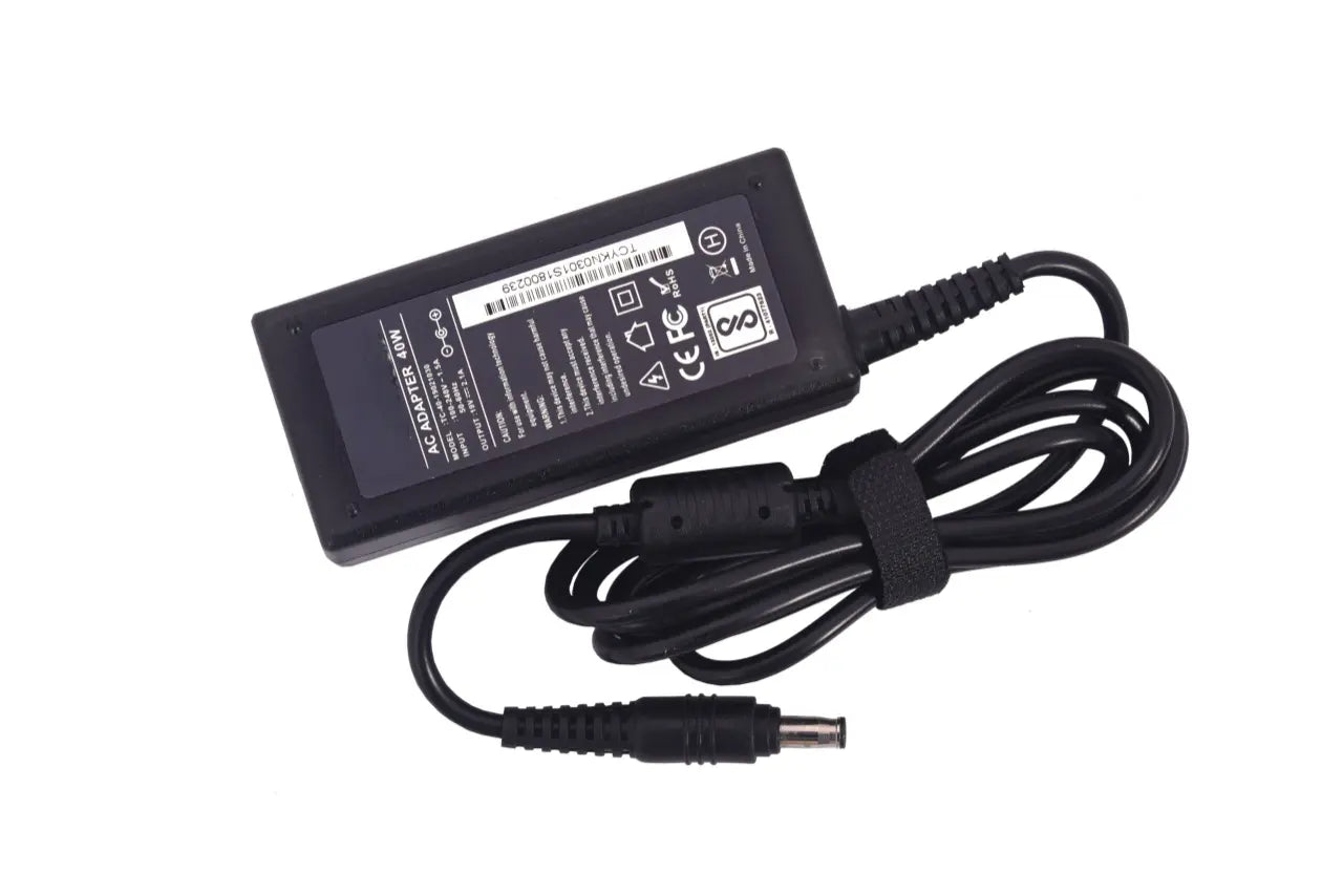 40W Laptop Adapter Compatible for Samsung N100, N130, N145, N150 Plus Series (19V, 2.1A) (Power Cord Included)