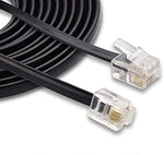 RJ11 Telephone Line Cable For Modem 5 Meter Black